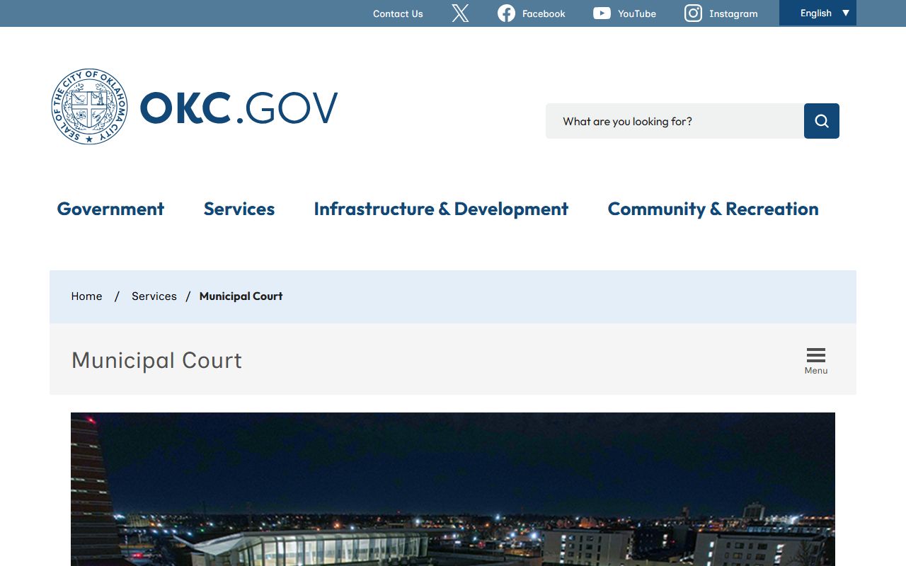 Oklahoma City Municipal Court website - does not handle dissolution of marriage filings
